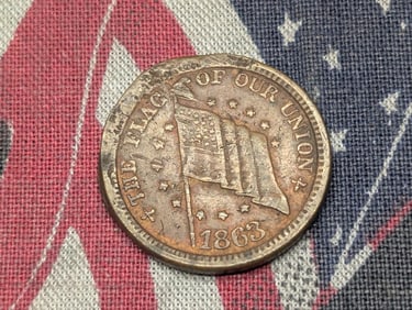 1863 The Flag of Our Union - If Anybody Attempts to Tear it Down Shoot Him on the Spot - Civil War