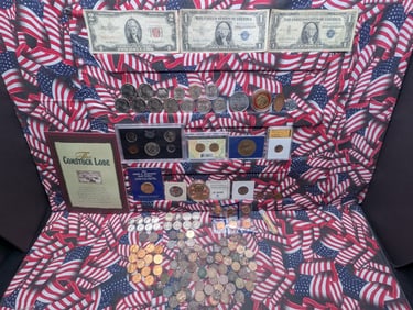 MASSIVE!! Grab Bag of Various U.S. Coins, Currency & Tokens - Includes The Comstock Lode Storybook &