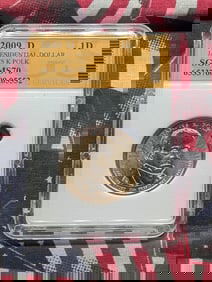 2009-D James K. Polk Presidential Dollar - SGS Cert. MS70