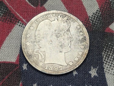 1897-S Barber Silver Quarter - Semi Key Date