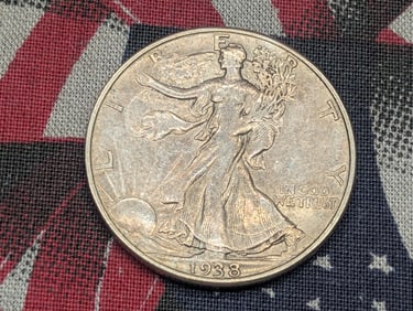 1938-D Walking Liberty Silver Half Dollar