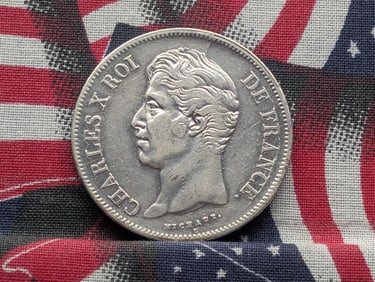 1828-W France 5 Francs - 90% Silver & 25 Grams