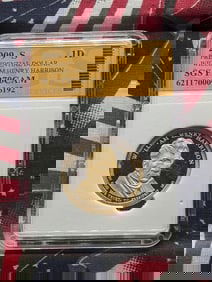 2009-S Wiliam Henry Harrison Presidential Dollar - SGS Cert. MS70