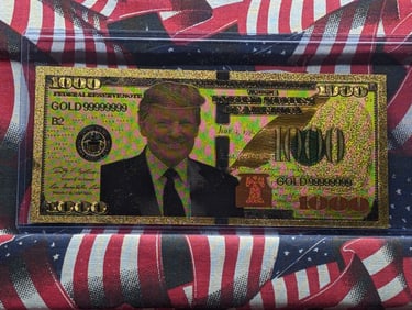 24k Gold *LAYERED* $1000.00 Donald Trump Fantasy Note