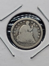 1853 Seated Liberty Half Dime With Arrows