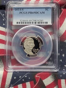 2014-S PROOF Jefferson Nickel - PCGS PR69 DCAM