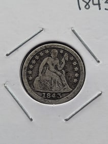 1843 Seated Liberty Dime