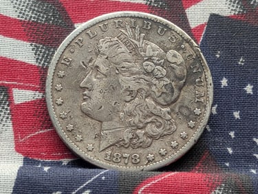 1878-CC Morgan Silver Dollar w/ Rim Ding & Scratches
