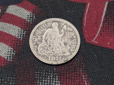 1875 Seated Liberty Dime