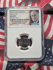 2021-D Roosevelt Dime - NGC MS69 FT