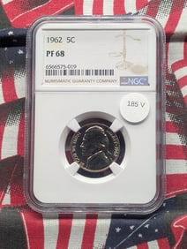 1962 Jefferson Nickel, NGC PF 68