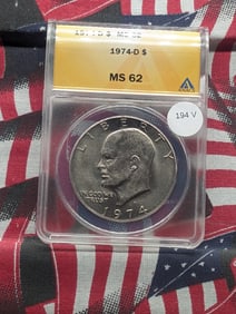 1974-D Eisenhower One Dollar, ANACS MS 62