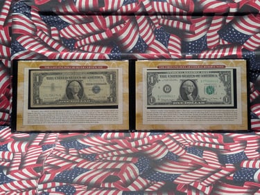 The Last One Dollar Silver Certificate (1957 A Series - Star Note) & The First One Dollar Federal