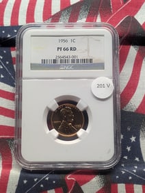 1956 Lincoln Wheat Cent, NGC PF 66 RD