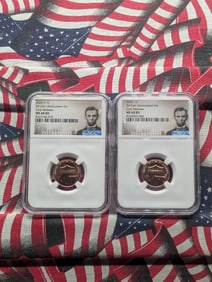 2024-D & 2024 Lincoln Shield Cent - Both NGC MS68 RD - Early Release (2 Coins)