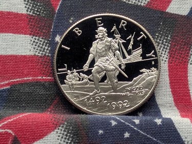 1992-S Columbus Proof Clad Commemorative Half Dollar Coin