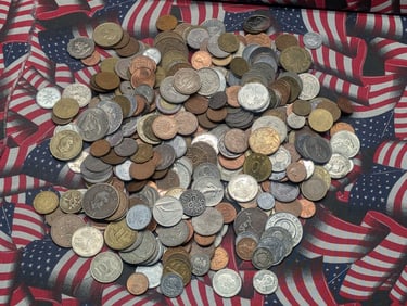 Bag of 3.0 Lbs. of Various Vintage & Modern World Coins