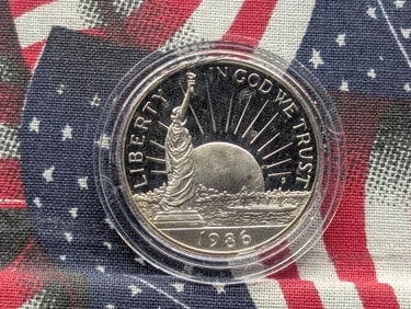 1986-S Statue Of Liberty Clad Proof Commemorative Half Dollar Coin
