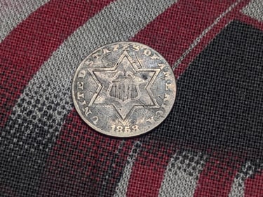 1858 Three Cent Silver