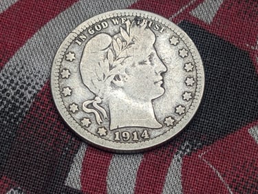 1914-S Barber Silver Quarter