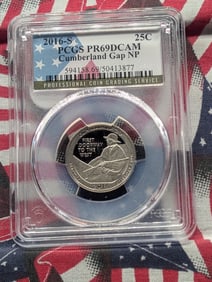 2016-S Cumberland Gap NP Washington Quarter, PCGS PR69DCAM