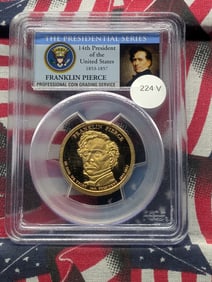 2010-S Franklin Pierce Presidential Dollar, PCGS PR69DCAM