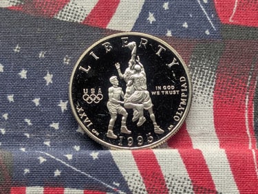 1995-S Atlanta Basketball Clad Proof Commemorative Half Dollar Coin