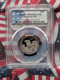 2016-S Shawnee NP Washington Quarter, PCGS PR69DCAM