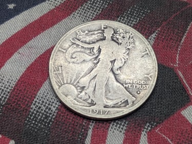 1917-D Walking Liberty Silver Half Dollar OBV