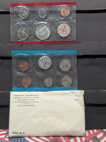 1970 P&D U.S. Uncirculated Set In OGP - Includes 40% Silver Kennedy Half Dollar