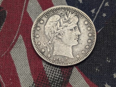 1915-D Barber Silver Quarter