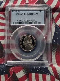 1996-S PROOF Jefferson Nickel - PCGS PR69 DCAM
