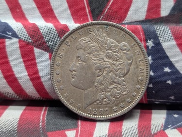 1897 Morgan Silver Dollar w/ Reverse Struck Through