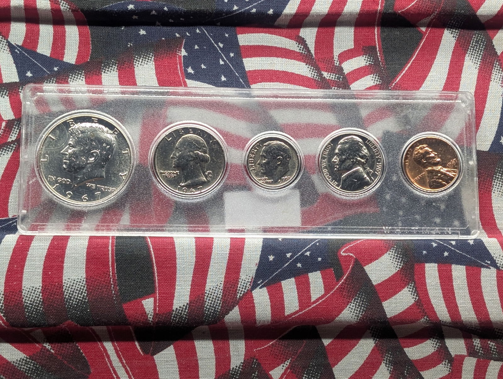 1967 Year Coin Set in Whitman Case - Includes 40% Silver Kennedy Half Dollar (1 of 2)