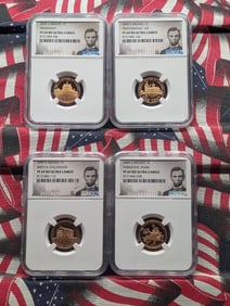2009-S PROOF Lincoln Bronze Bicentennial Cent Collection - All NGC PF69 RD ULTRA CAMEO (4 Coins) -