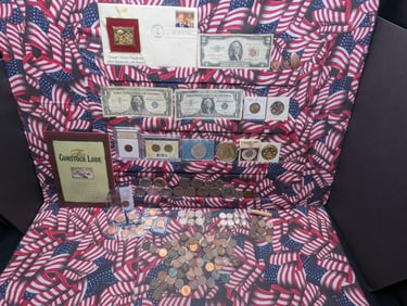 MASSIVE!! Grab Bag of Various U.S. Coins, Currency & Tokens - Includes The Comstock Lode Storybook &