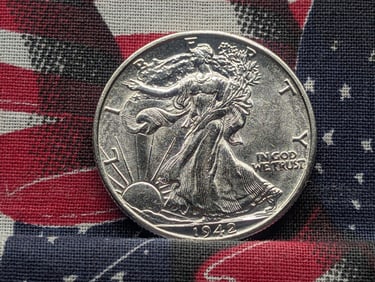 1942-D Walking Liberty Silver Half Dollar