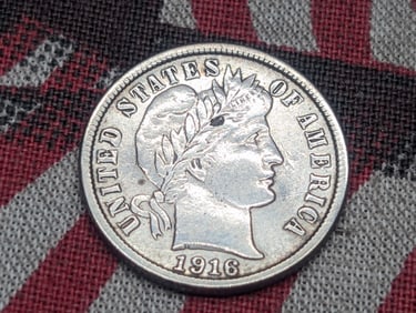 1916-S Barber Silver Dime