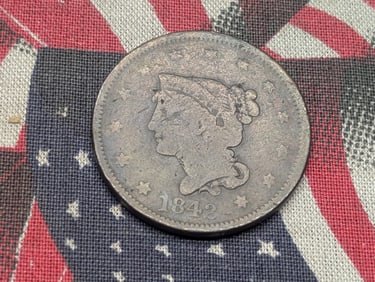 1842 Braided Hair Large Cent