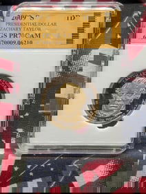 2009-S Zachary Taylor Presidential Dollar - SGS Cert. MS70