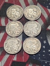 (1) 1935, (2) 1936, & (3) 1937 Indian Head Buffalo Nickels w/ Full Horn