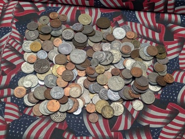 Bag of 2.3 Lbs. of Various Vintage & Modern World Coins