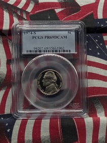 1974-S PROOF Jefferson Nickel - PCGS PR69 DCAM