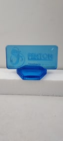Fenton Blue Opalescent Glass Dealer Display Sign