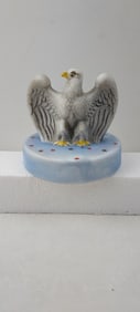 Fenton Art Glass American Bicentennial Bald Eagle Figurine, Hand-Painted 1995