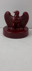 1976 Kamenstein American Bicentennial Red Slag Glass Eagle Figurine