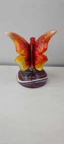 Fenton Mandarin Red Butterfly Art Glass Figurine