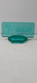 Fenton Art Glass Dealer Logo Sign - Sea Mist Green Handmade in USA