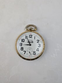 Waltham Swiss Made 17 Jewel Anti-Magnetic Railroad Pocket Watch Runs for about 20 Seconds and Stops