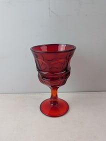 Vintage Fostoria Argus Ruby Red Water Goblet (Stem 2770), Henry Ford Museum Collection, 1964-1982